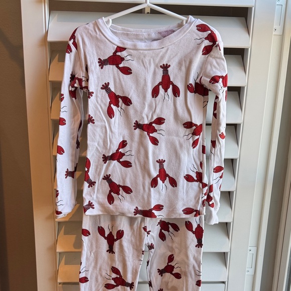 New Jammies Kids Lobster Print Pajamas - Red and White 6 - Picture 1 of 3